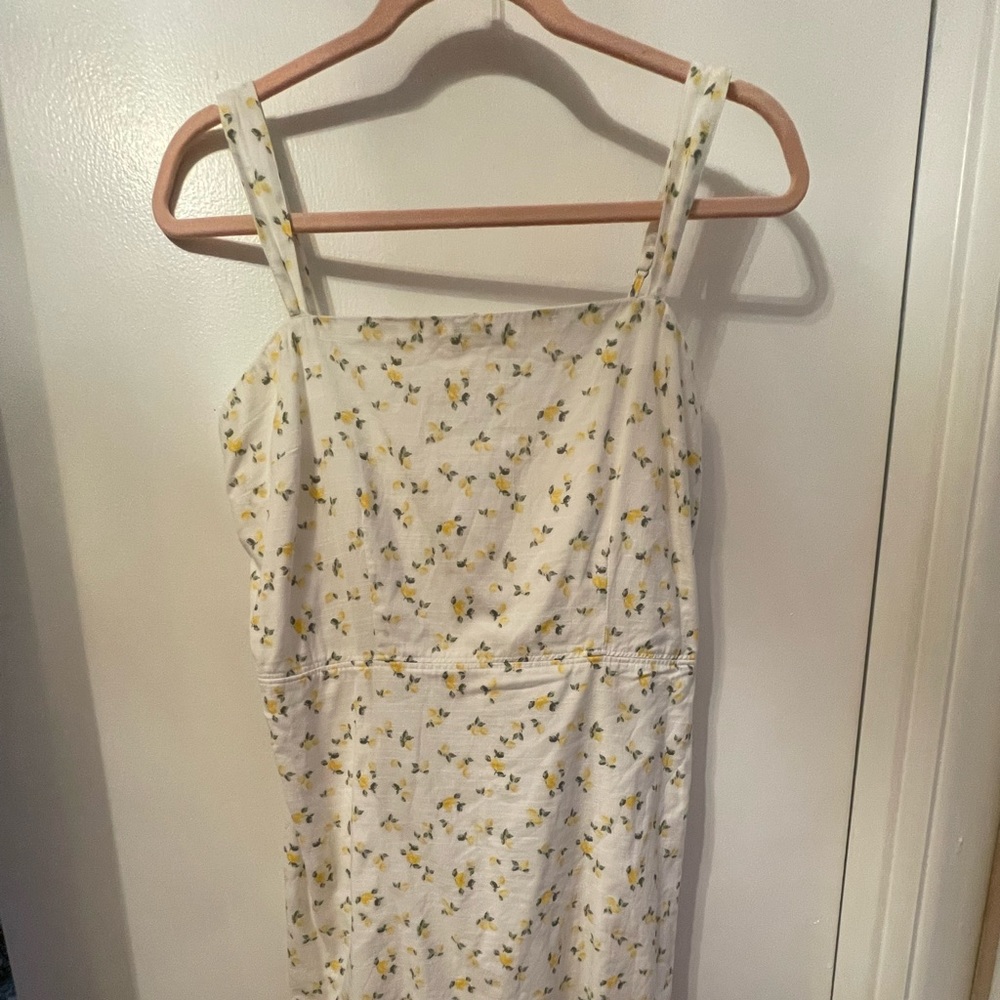 Adjustable White Linen Dress